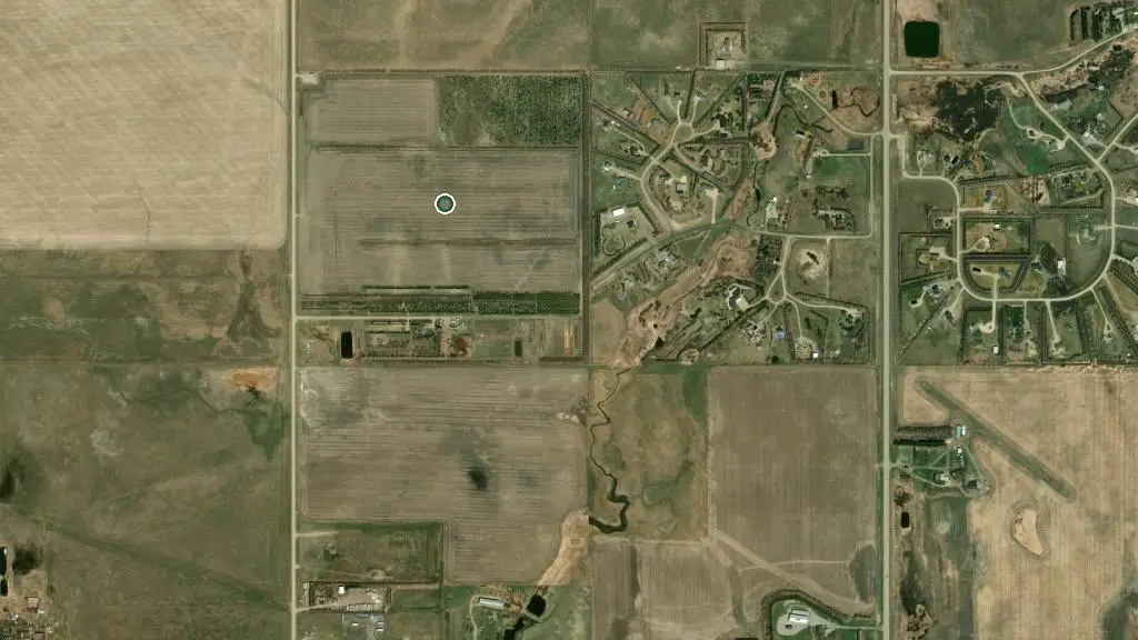 Aerial view of King's Acres Campground and surroundings