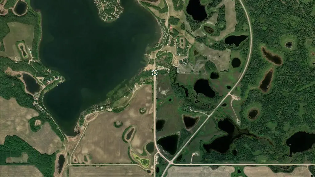 Aerial view of Martins Lake Regional Park and surroundings