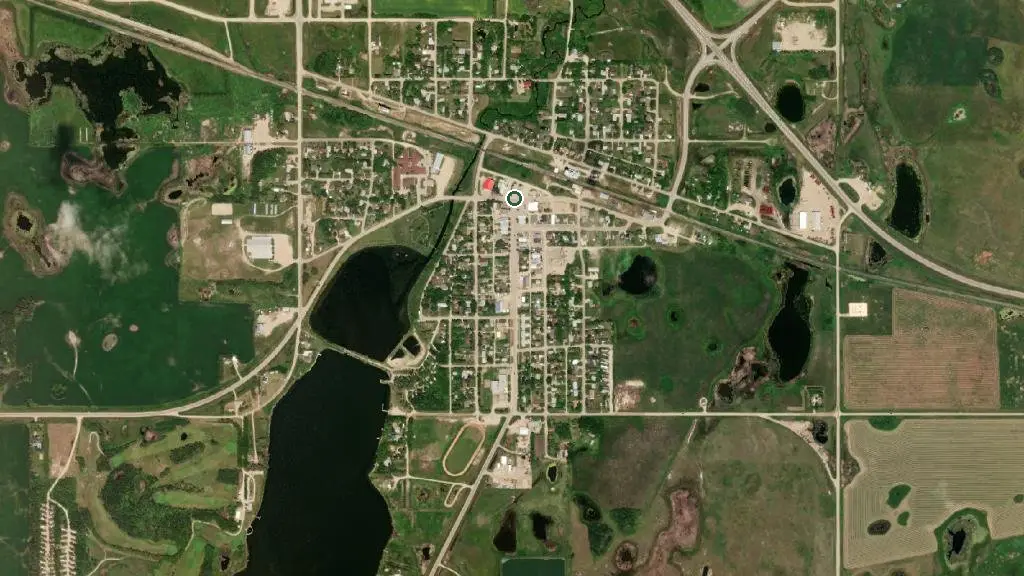Aerial view of Marshall Chamber's Park and surroundings