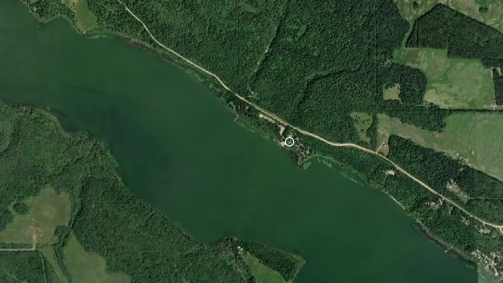 Aerial view of Battle Lake Campground and surroundings