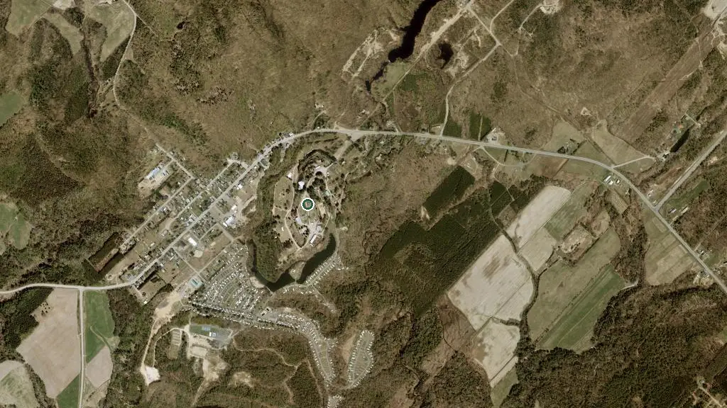 Aerial view of Camping St-Édouard and surroundings