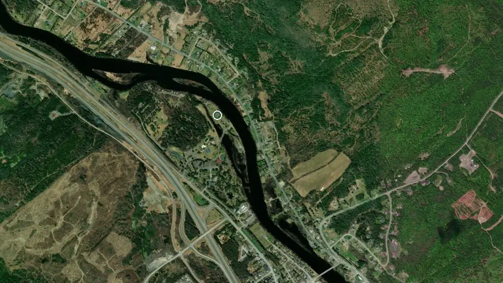 Aerial view of Île de campement and surroundings