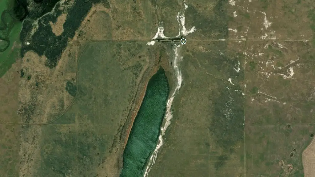 Aerial view of Last Mountain Regional Park and surroundings