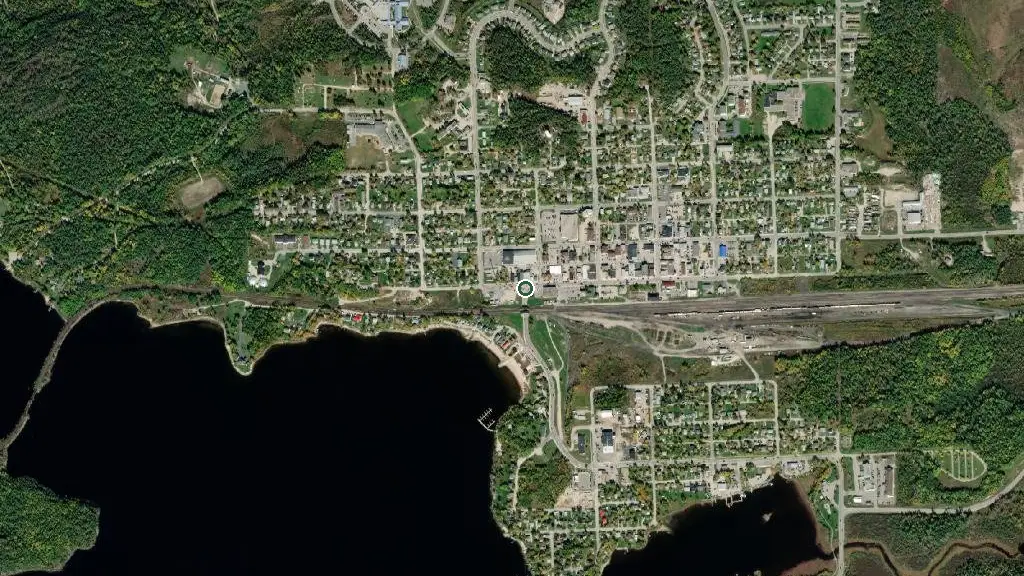 Aerial view of Donnelly's Minnitaxi Lodge and surroundings