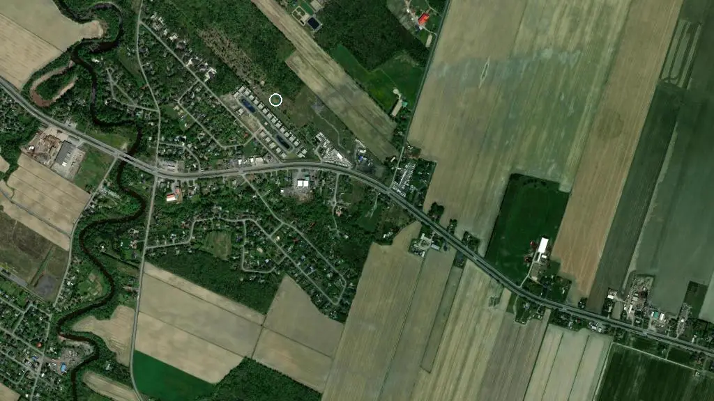 Aerial view of Camping Joie de Vivre and surroundings