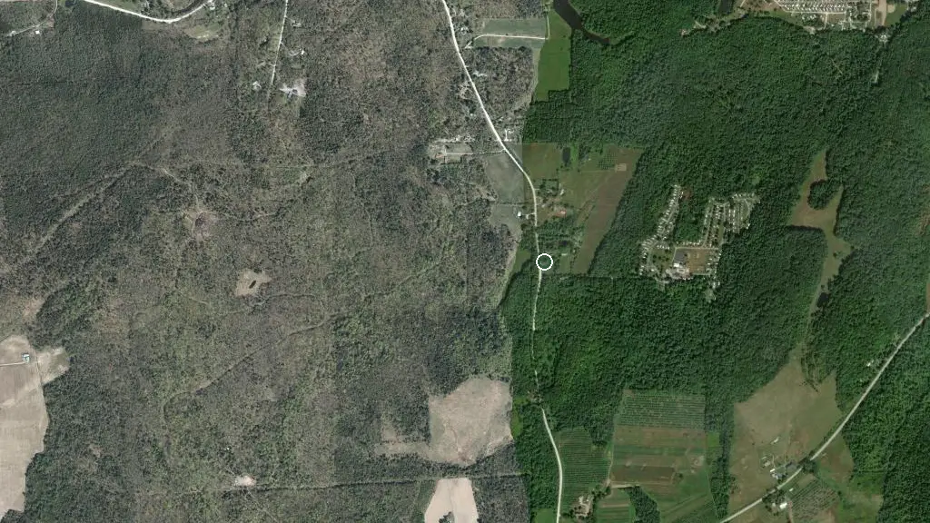 Aerial view of Camping la Foret de Freli and surroundings