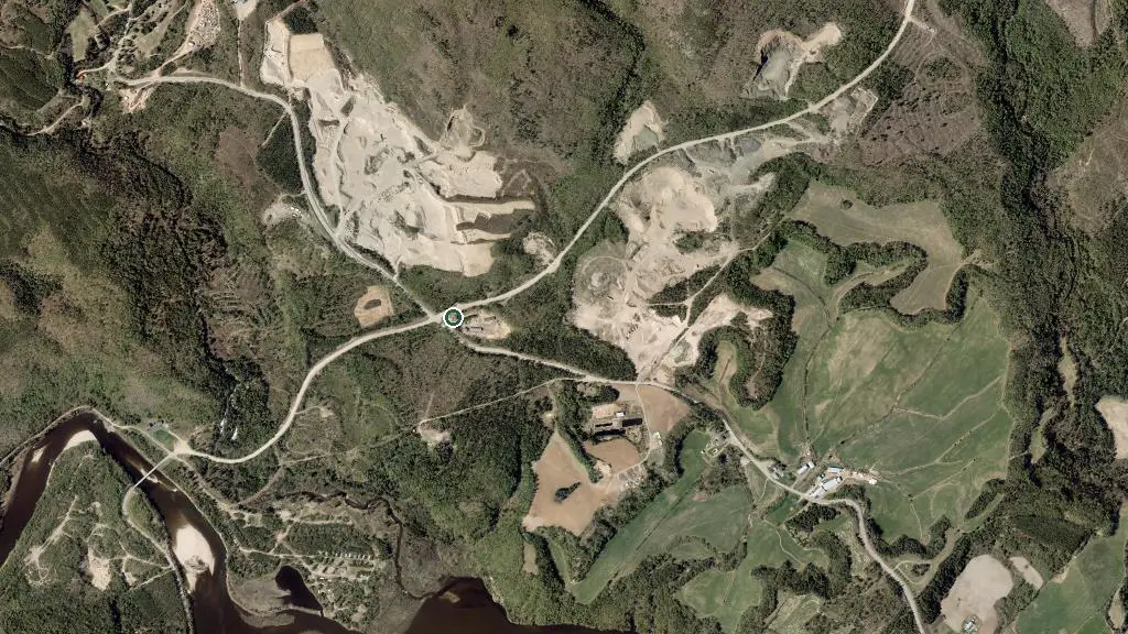 Aerial view of Accueil zec Lac-au-Sable and surroundings