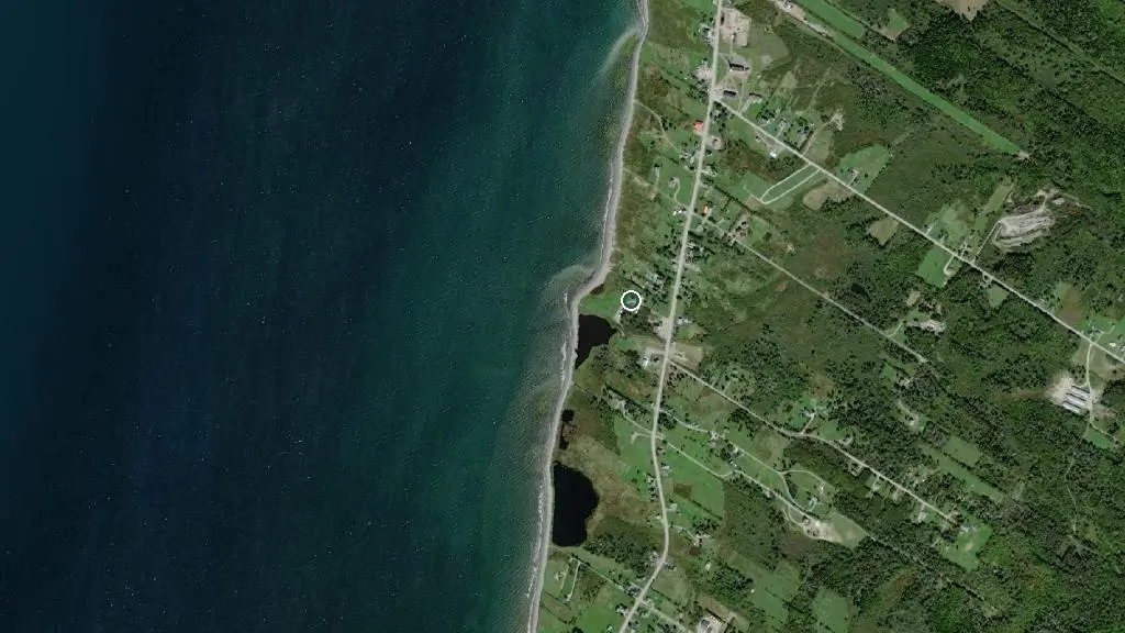 Aerial view of Rest Ashore Seaside Camping and surroundings