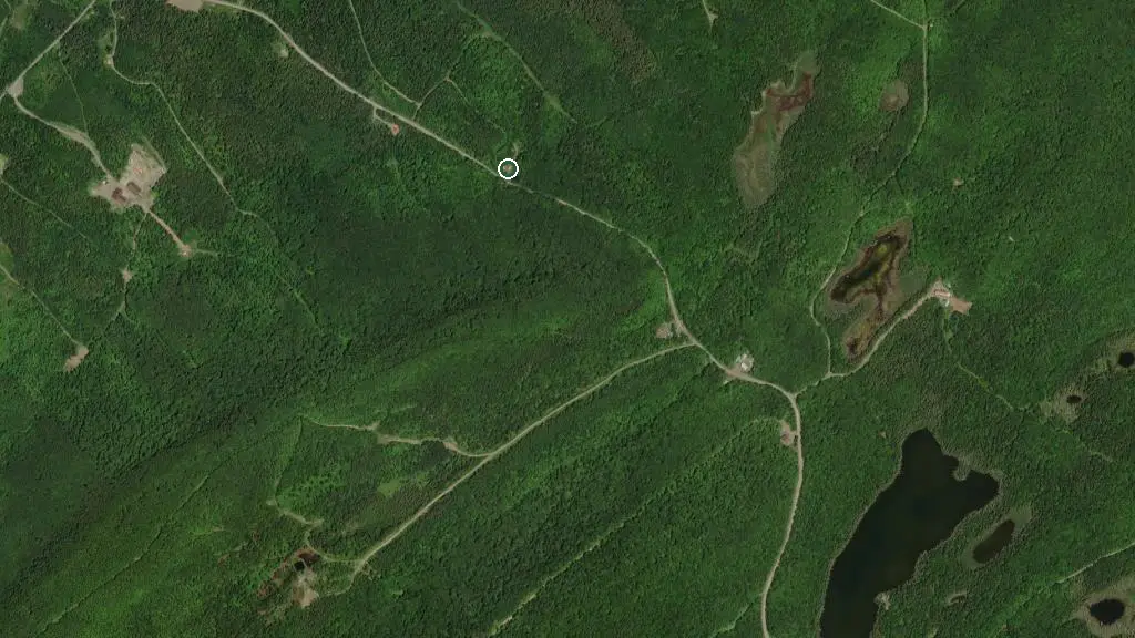 Aerial view of Camping Lac Rimouski - Rés. Faunique de Rimouski - Sépaq and surroundings