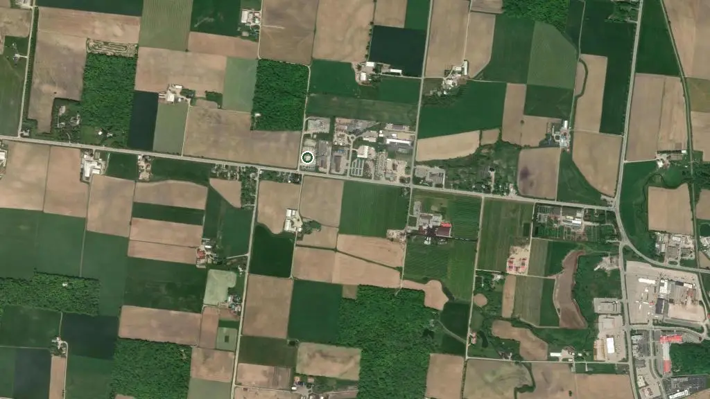 Aerial view of Sauder's Camping & Truck Accessories Ltd. and surroundings