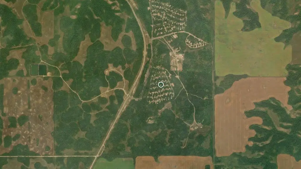 Aerial view of Aspen Campground and surroundings