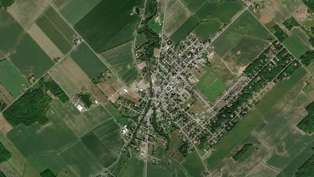 Aerial view of Camping Russeltown and surroundings