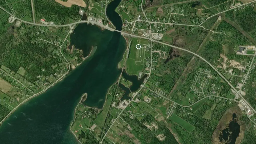 Aerial view of Camping Nova Scotia and surroundings