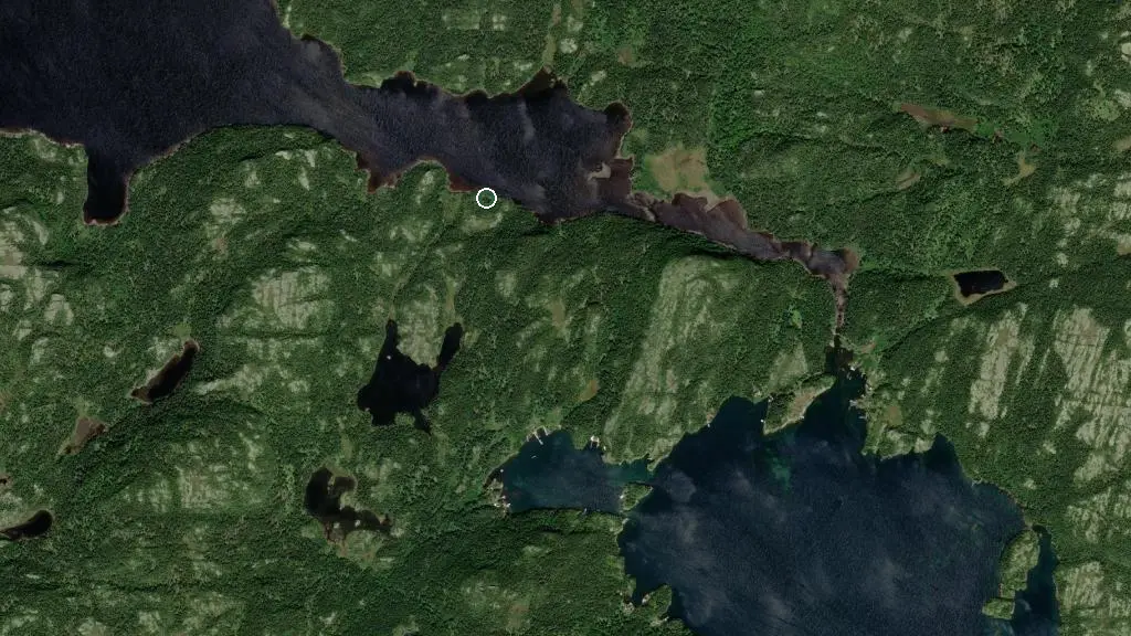 Aerial view of Little Pond Park and surroundings