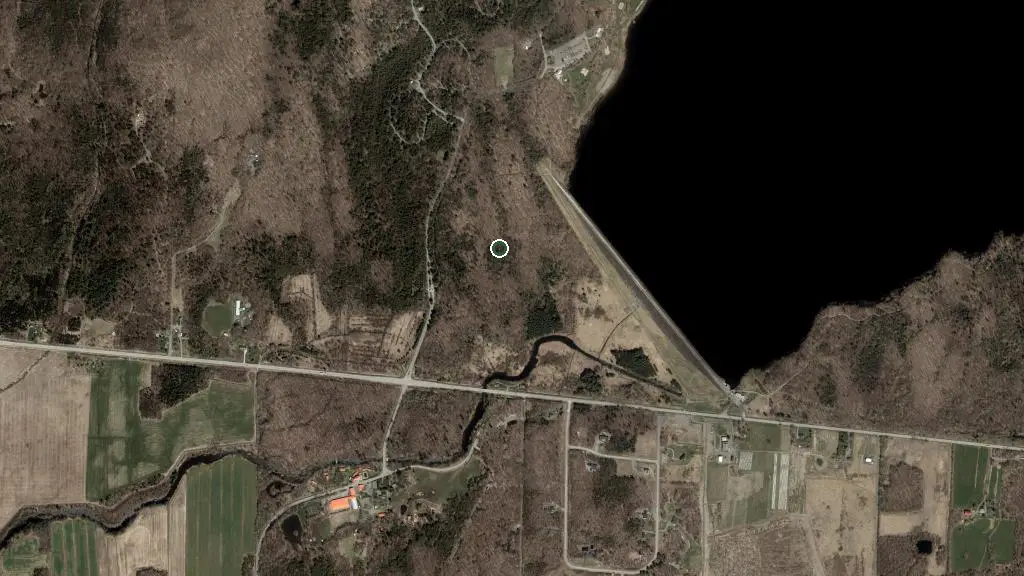 Aerial view of Camping Parc National de la Yamaska - Sépaq and surroundings