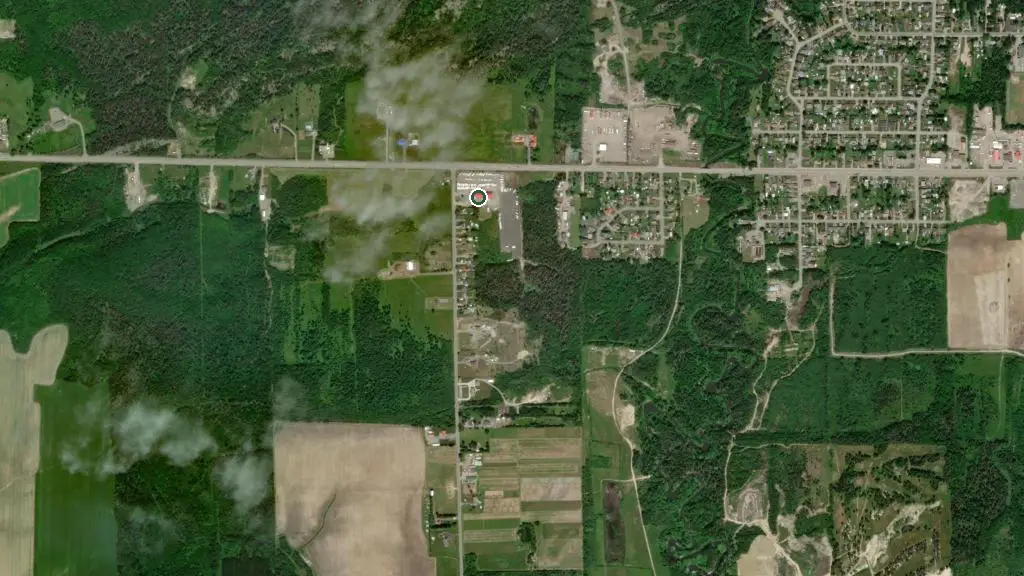 Aerial view of Nickel Belt Camping and surroundings