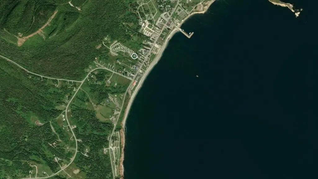 Aerial view of Camping du Village and surroundings