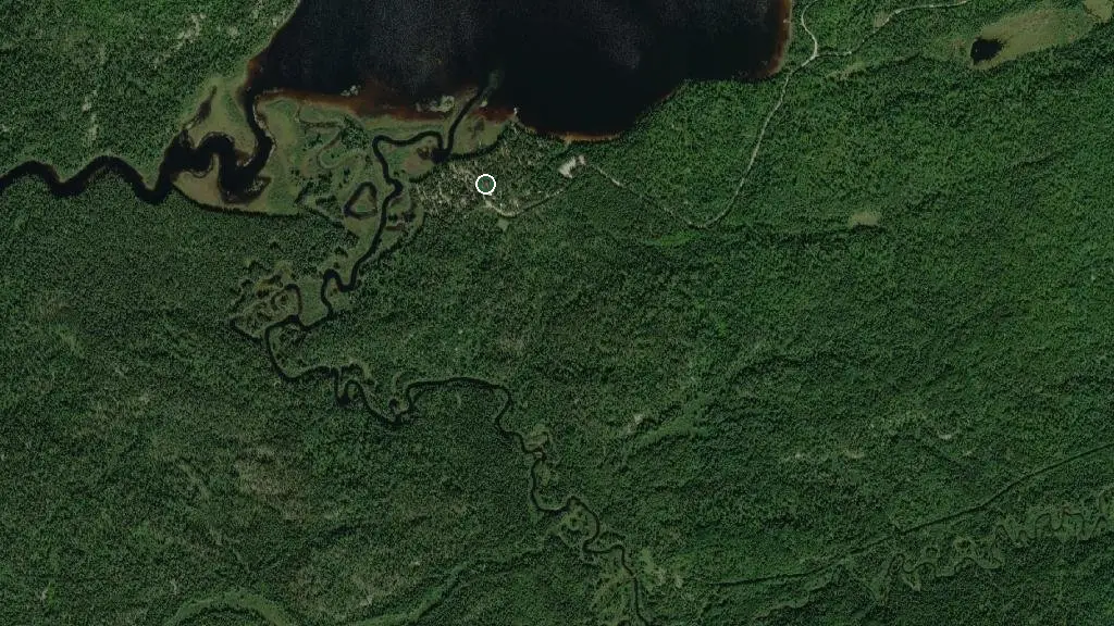 Aerial view of Quetico Provincial Park - Ojibwa Campground and surroundings
