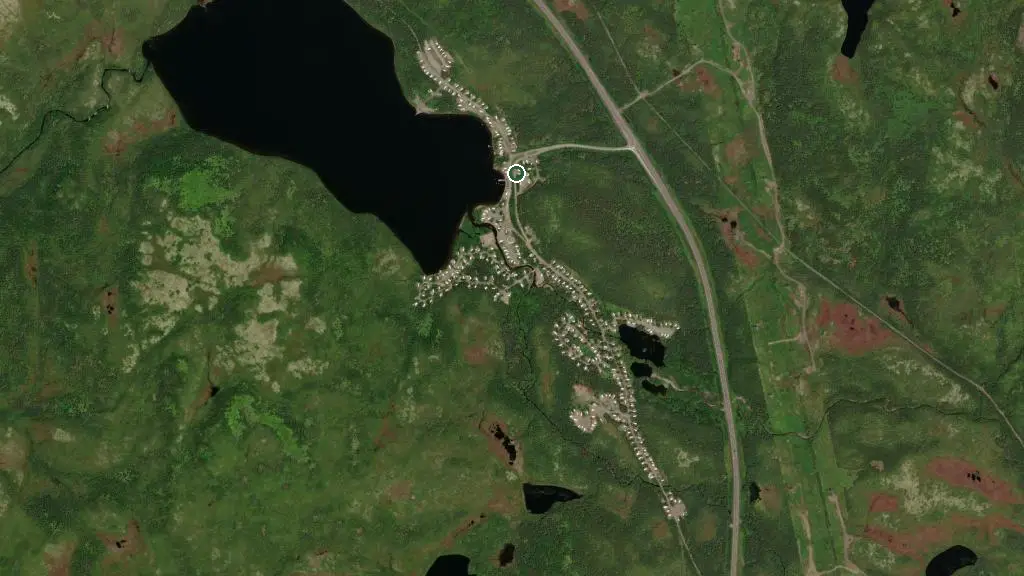 Aerial view of Jack's Pond Park and surroundings