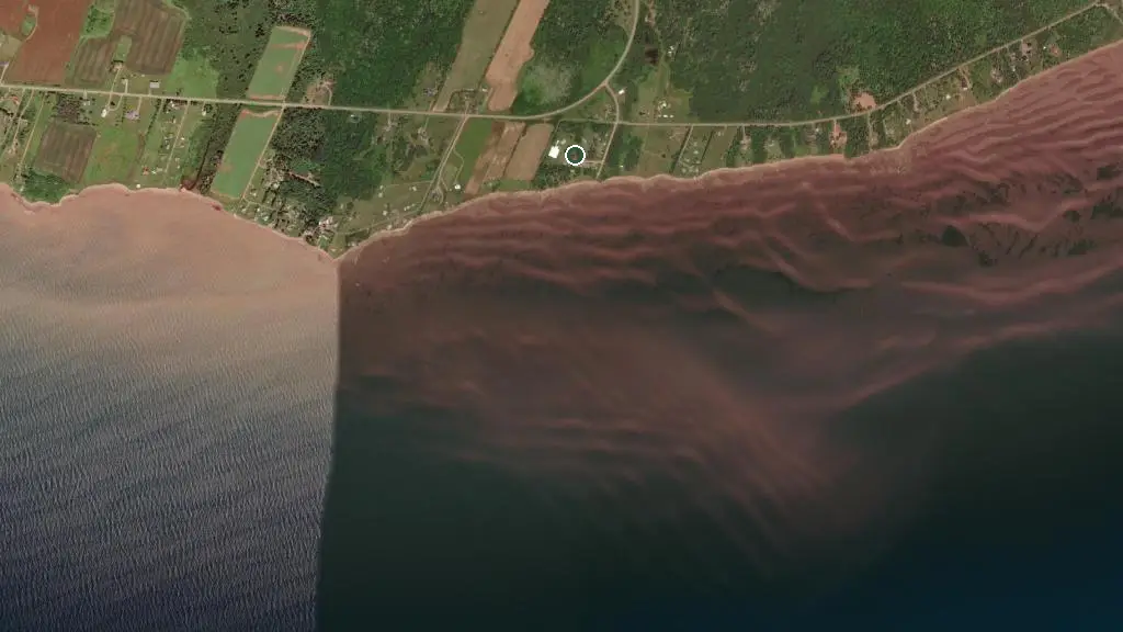 Aerial view of Union Corner Provincial Park and surroundings