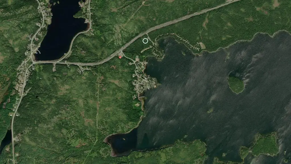 Aerial view of Dildo Run Provincial Park and surroundings