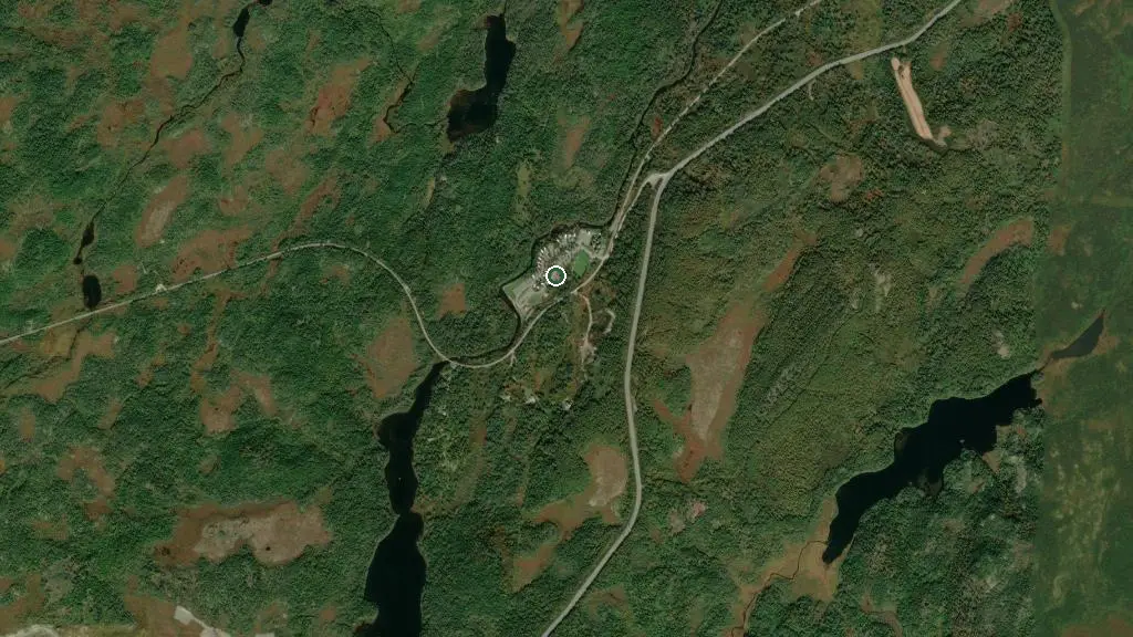 Aerial view of The Oldmill RV Park and surroundings