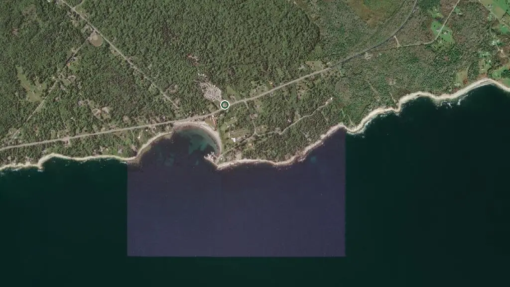 Aerial view of Fisherman's Cove RV & Campground and surroundings