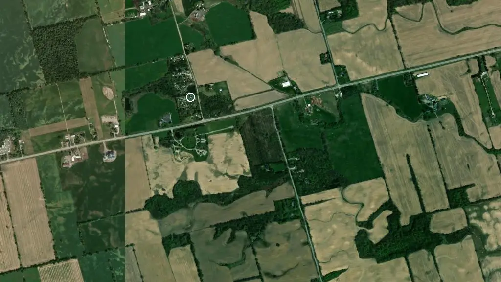 Aerial view of Paris Springs Park and surroundings