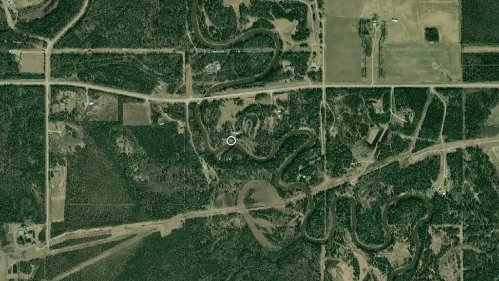 Aerial view of Wolf Creek RV Park and Campground and surroundings
