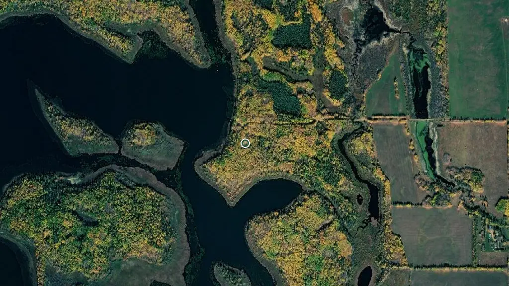 Aerial view of Island Lake Campground and surroundings