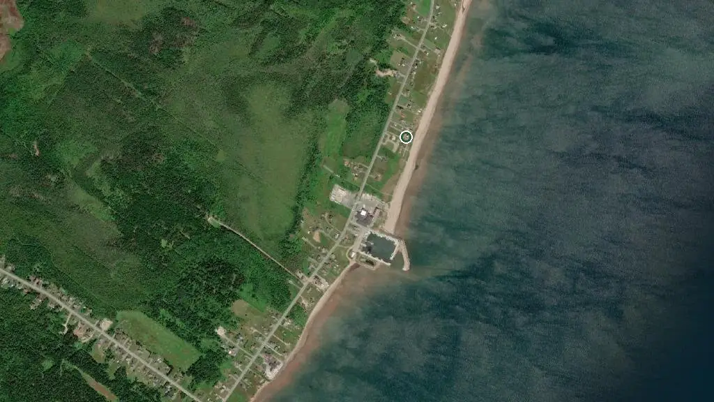 Aerial view of Sainte-Marie Saint-Raphael Municipal Campground and surroundings