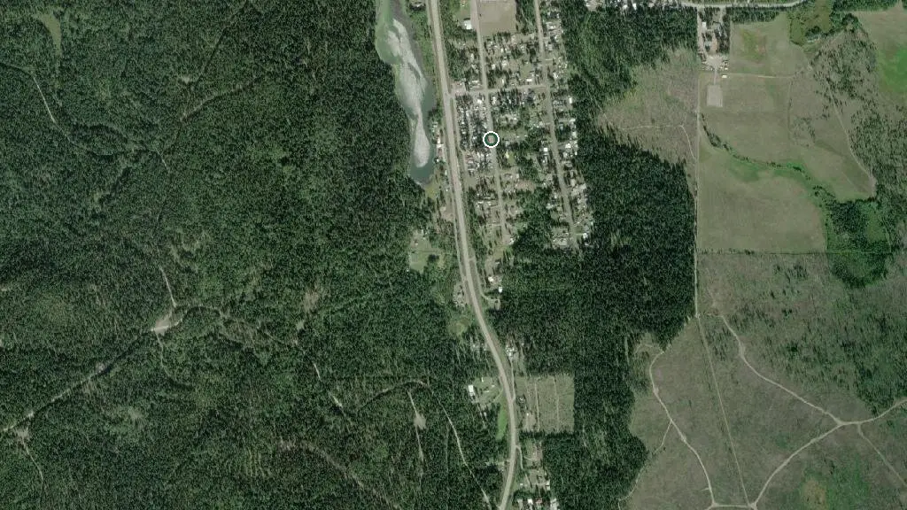 Aerial view of Wildwood Campsite and surroundings