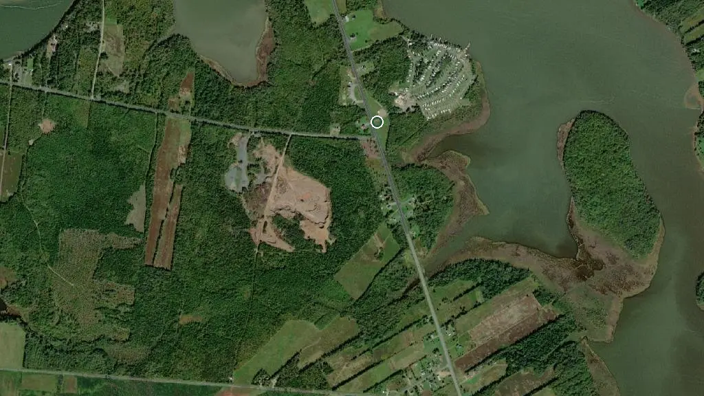 Aerial view of Camping Pokemouche and surroundings