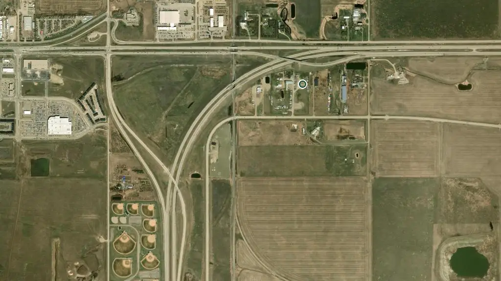 Aerial view of #1 RV Campground Regina and surroundings