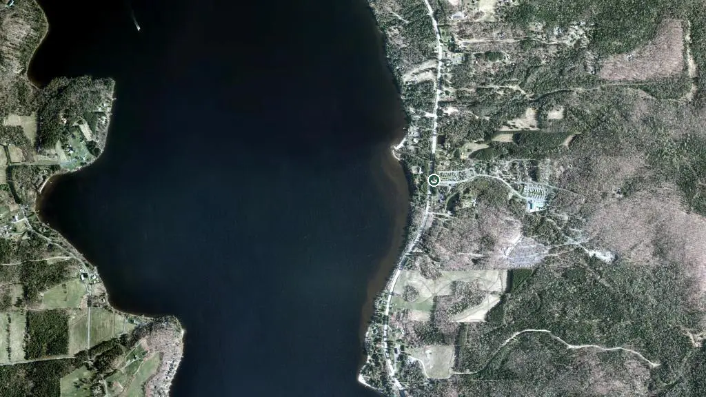 Aerial view of Camping Aventure Mégantic and surroundings