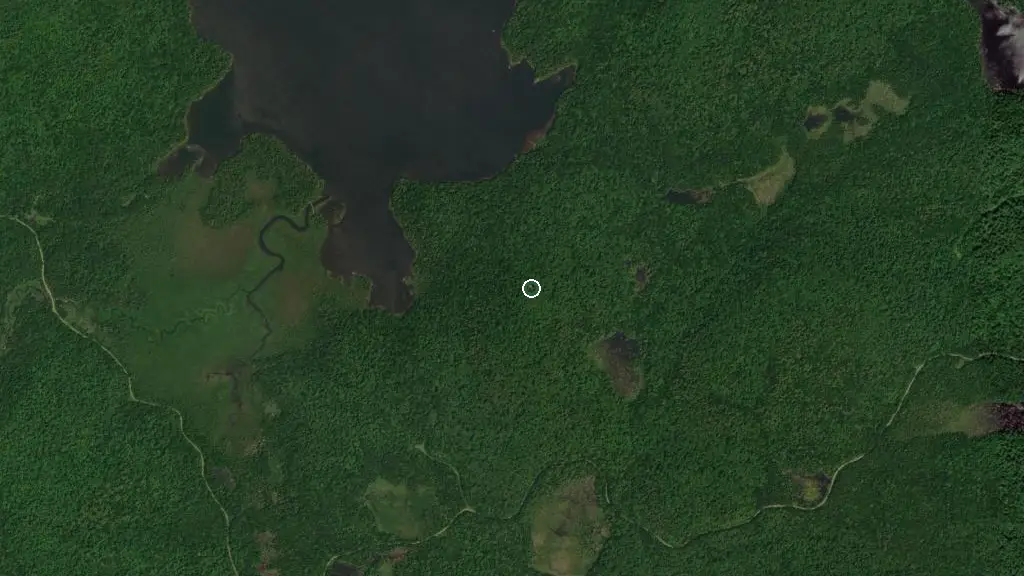 Aerial view of Abri du Vent and surroundings
