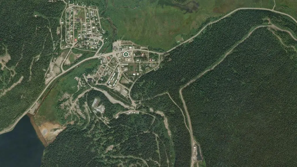 Aerial view of Wells RV Park and surroundings