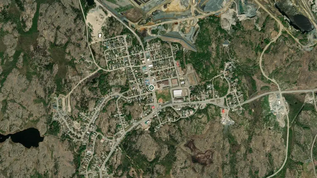 Aerial view of Three Lakes Camp and surroundings