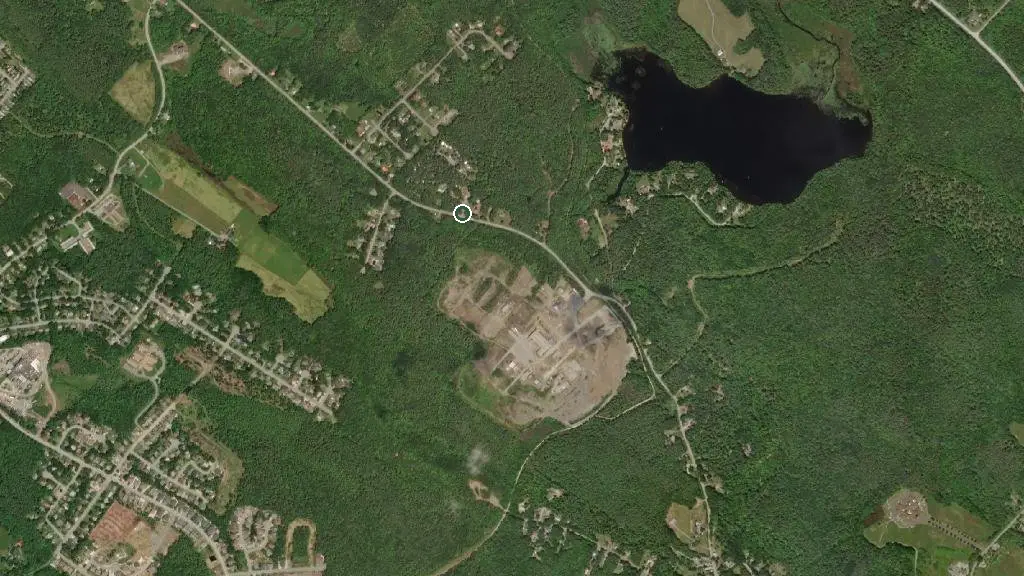 Aerial view of Oakhill Pines Campground and Trailer Park and surroundings