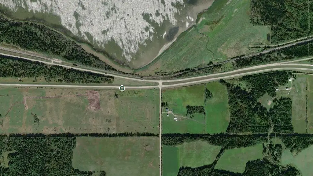 Aerial view of Saskatoon 16 West RV Park and surroundings