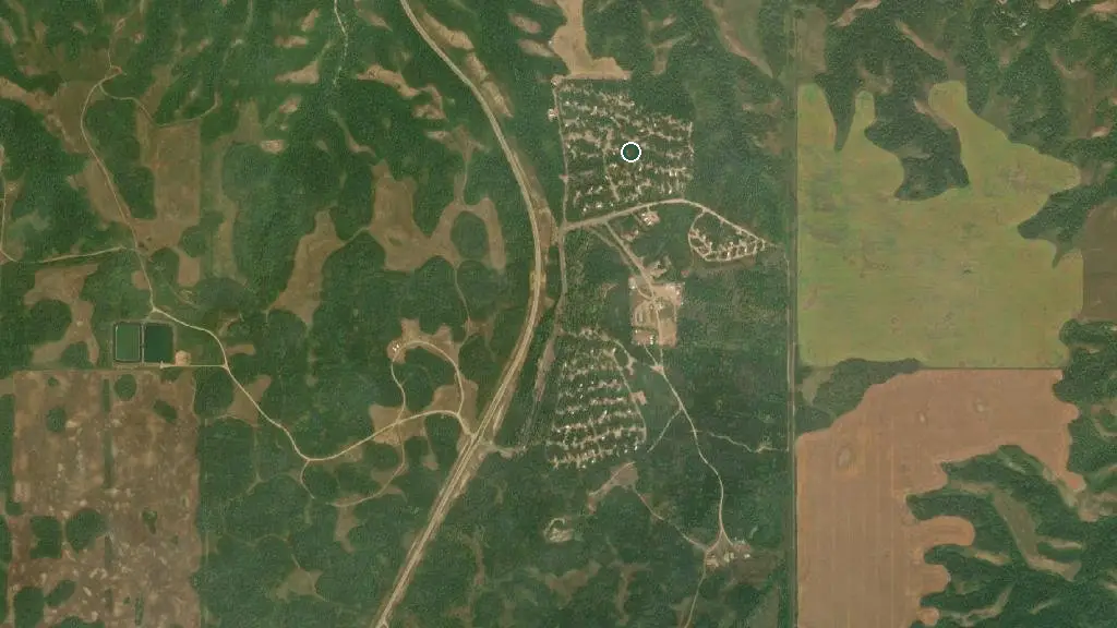 Aerial view of Valleyview Campground and surroundings