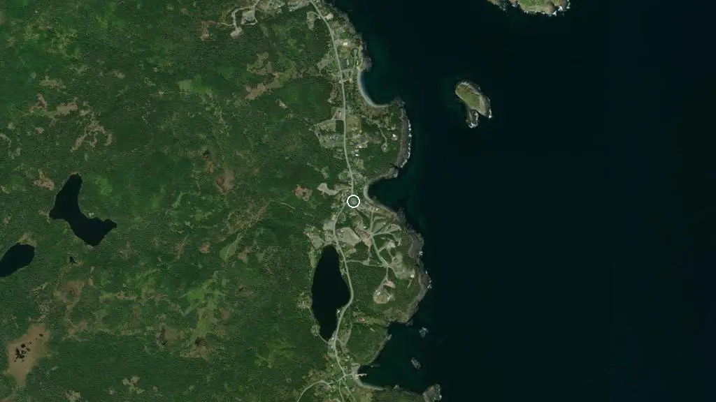 Aerial view of Celtic Rendezvous by the Sea RV Park and surroundings