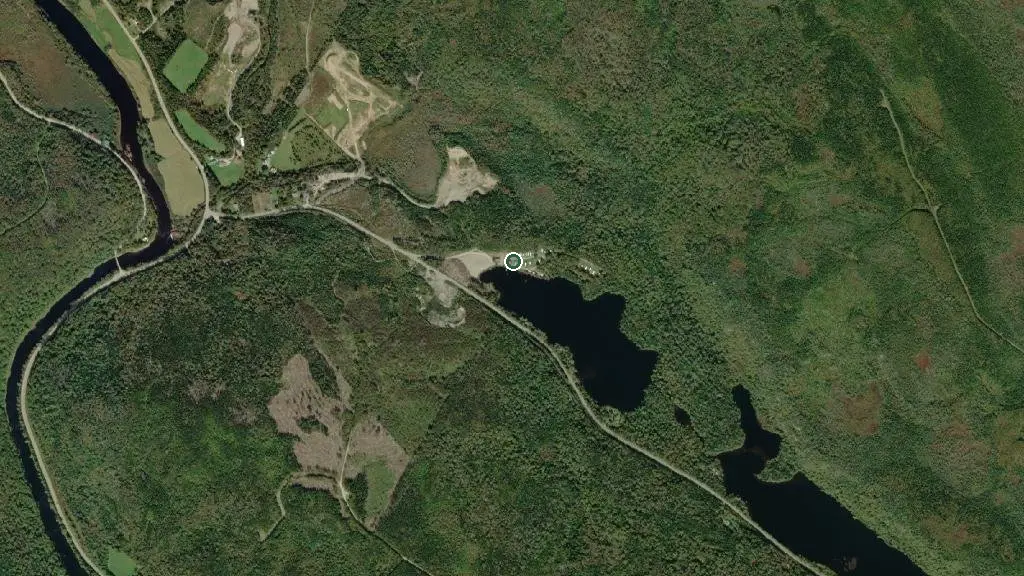 Aerial view of Nimrod's Campground and surroundings