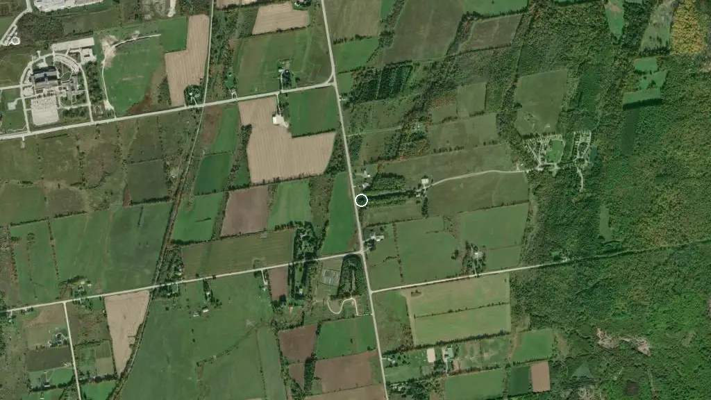 Aerial view of Owen Sound KOA Journey and surroundings