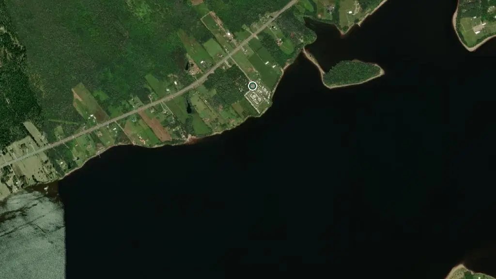 Aerial view of Sunrise Campground and surroundings