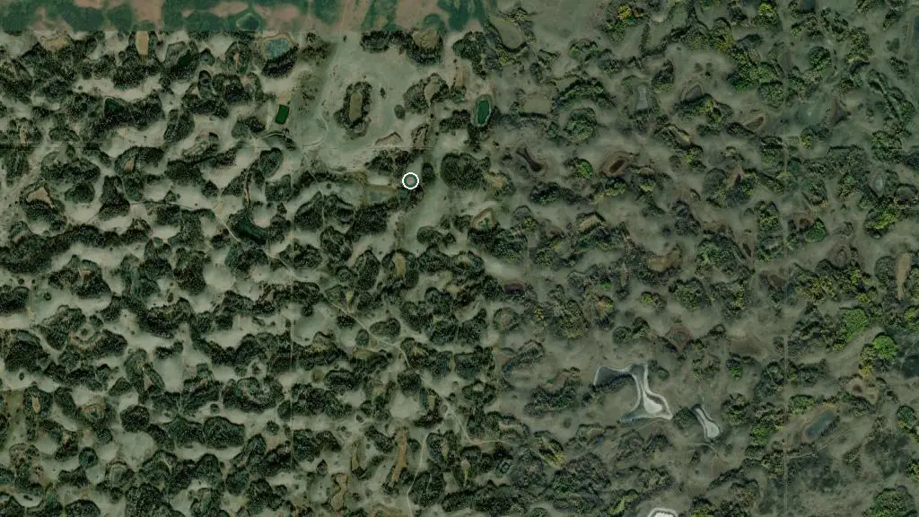 Aerial view of Rumsey Ecological Reserve and surroundings