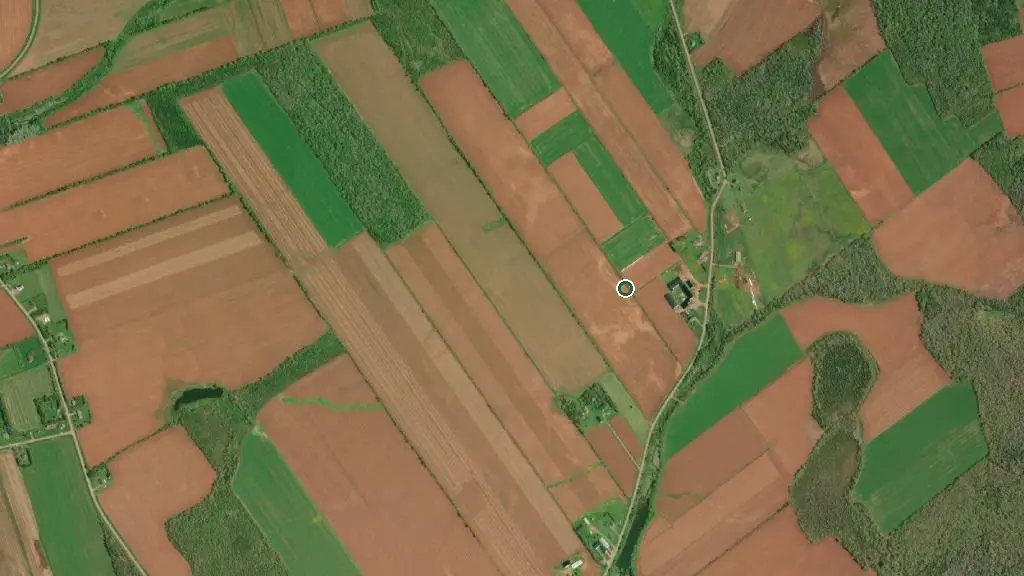 Aerial view of Sun-N-Shade Campground and surroundings