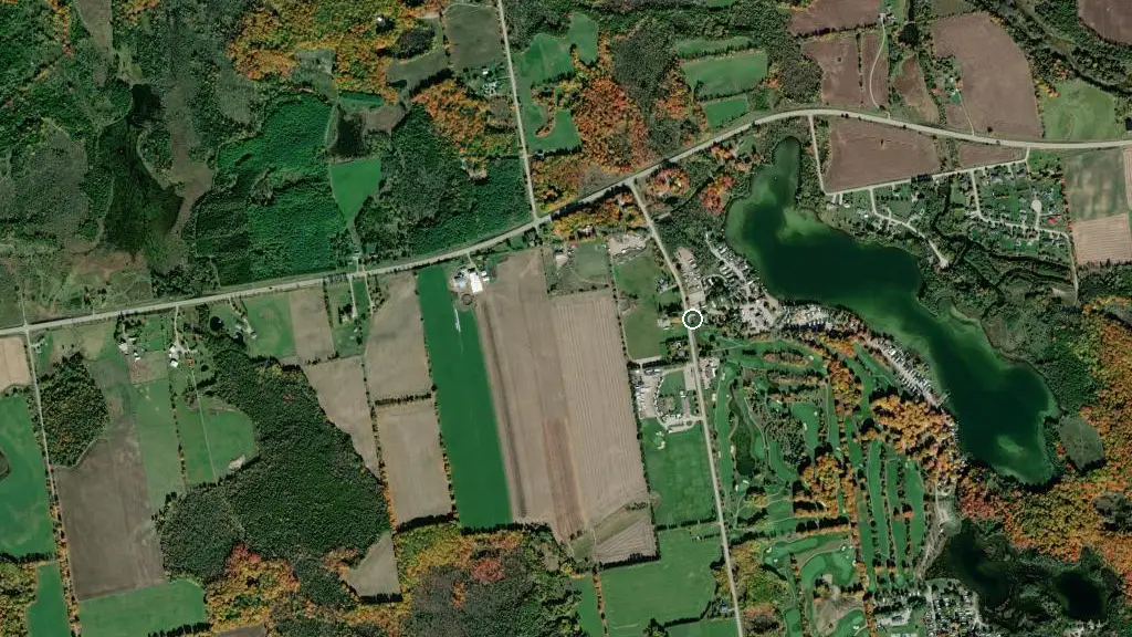 Aerial view of River Place Campground Ltd and surroundings