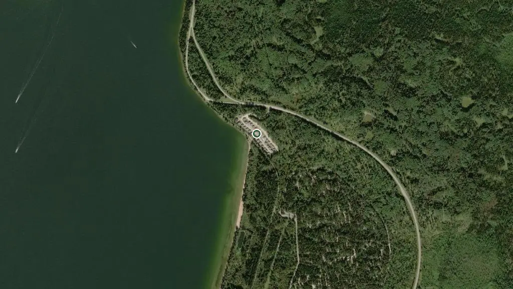 Aerial view of Kapasiwin Bungalows and surroundings
