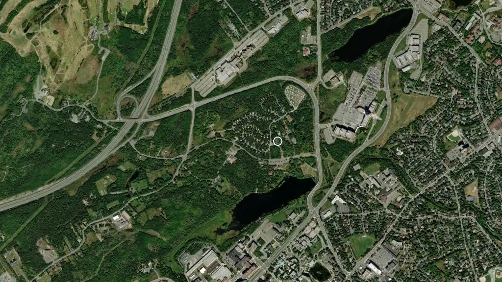 Aerial view of Pippy Park and surroundings